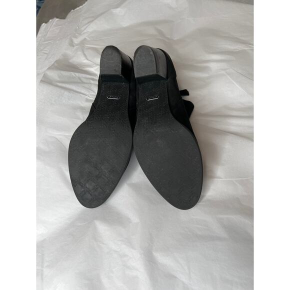 Vionic size 9 booties black velvet chunky block heels Holidays* flaw on toes - Picture 5 of 7